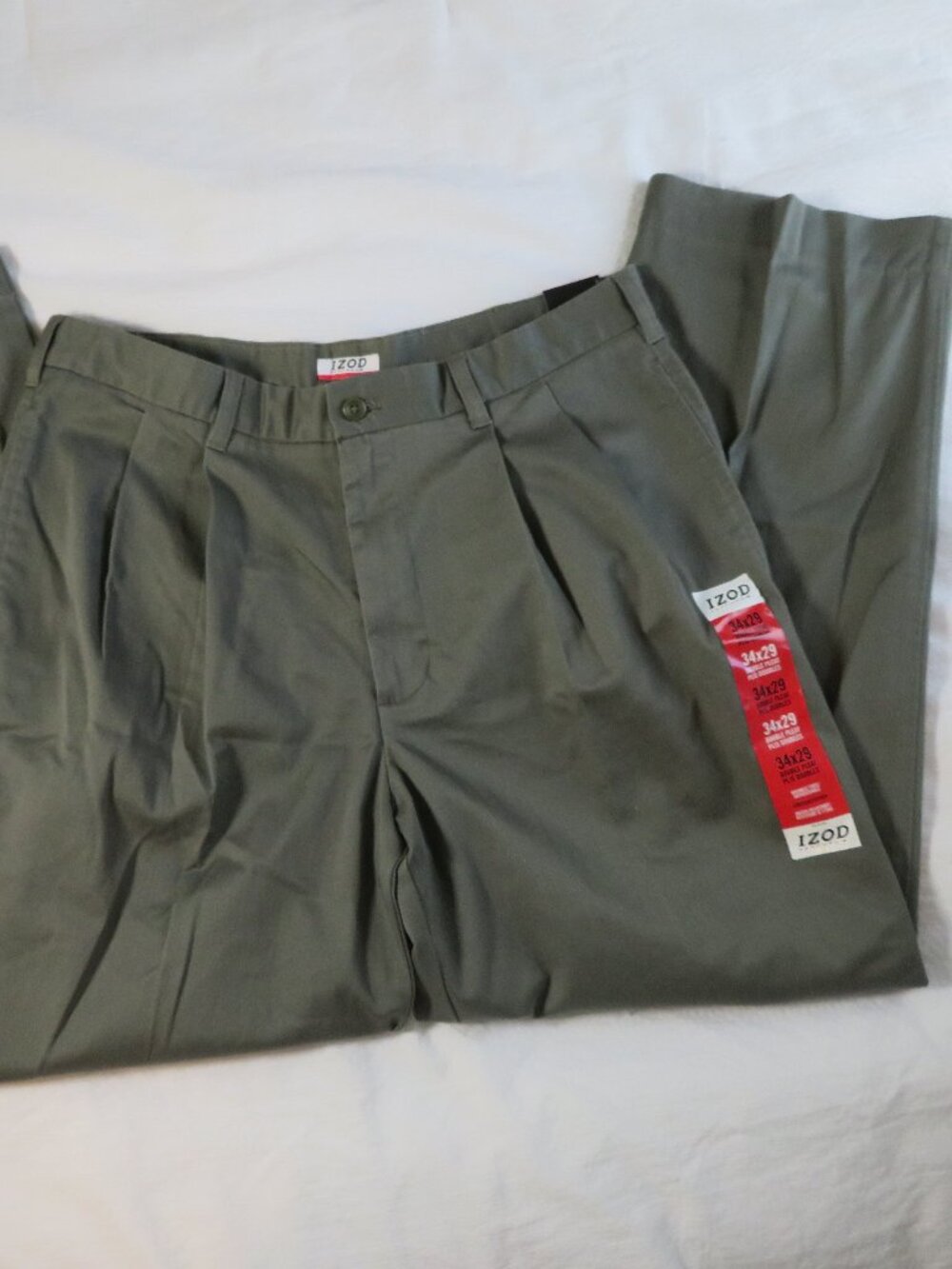 NEW Izod Perform X 34x29 Green Golf Slacks Pants